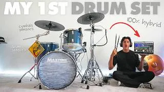 Thumbnail: I turned my FIRST DRUM SET into a 100% HYBRID ELECTRONIC SET - Evans Hybrid Sensory Percussion