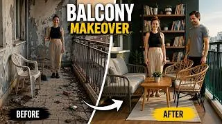 Thumbnail: She Transformed a Dirty Balcony Into a Luxury Outdoor Lounge | Amazing Makeover