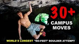 Thumbnail: Attempting the World's Longest No-Feet Roof Boulder