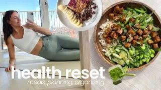 Thumbnail: How I health reset to feel my best | meal planning, organising, healthy cooking at-home