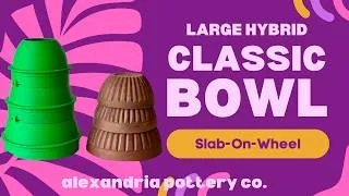 Thumbnail: Pottery Bowl How-To--Classic Hybrid Bowl--Slab On Wheel 2.5 lb. Bowl
