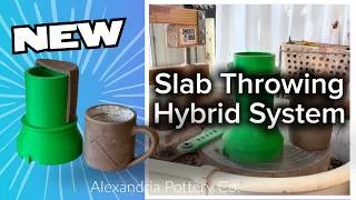 Thumbnail: Slab Throwing Hybrid System - New Pottery Technique - Tall Cylinder Slab On Pottery Wheel