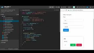 Thumbnail: Angular: Form to add new post