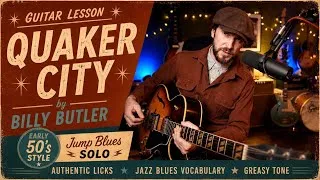 Thumbnail: Quaker City - Billy Butler Jump Blues Guitar Lesson. Badass Swinging Phrases on a 12 Bar!