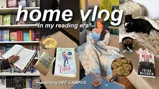 Thumbnail: HOME VLOG ☔️📖🌧️ rainy days at home, reading vlog, hobbies & cozy moments