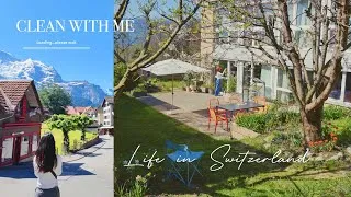 Thumbnail: Clean With Me | Walks around in Switzerland | A Relaxing & Satisfying Home Cleaning
