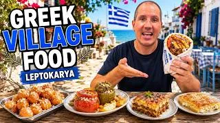 Thumbnail: GREEK VILLAGE FOOD in Leptokarya - Gyros, Meze & Homemade Loukoumades