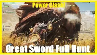 Thumbnail: PS5 MH WILDS BETA - Great Sword Solo - Alpha Doshaguma 4🔹 Full Hunt | Offset Counters, Power Clashes
