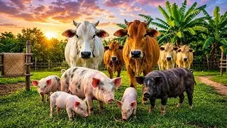 Thumbnail: Life on the Farm: Cows & Little Pigs. 