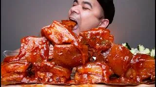 Thumbnail: BRAISED PORK BELLY WITH ANNATO SAUCE MUKBANG ASMR