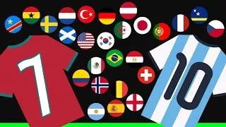 Thumbnail: FIFA World Cup 2026 Marble Race in Algodoo (feat Ronaldo Siuu for Different Countries)