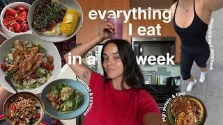Thumbnail: everything I EAT in a busy week | balanced & high protein summer meals