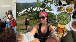 Thumbnail: the balance I'm trying to create | work days, hiking trails & sunday resets