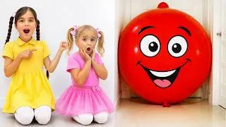 Thumbnail: Alice and Leila Hide and Seek with Surprise Balloons