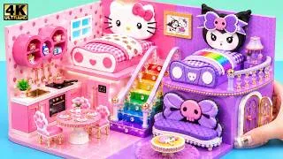 Thumbnail: Make Sparkle Hello Kitty House with Two Bedroom, Purple Room for Kuromi ❤️ DIY Miniature House