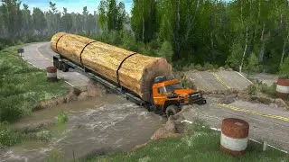 Thumbnail: Extreme Dangerous Big Logging Wood Truck Driving Skill - Spintires Mudrunner