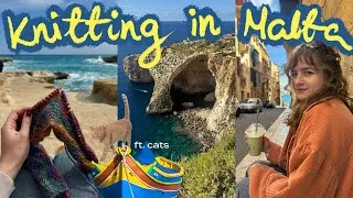 Thumbnail: knit & explore Malta with me (ft. cats) | travel & knit vlog