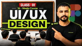 Thumbnail: Complete UI/UX Design Course — Zero to Pro (Class1)