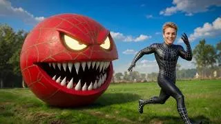 Thumbnail: BLACK SPIDER-MAN vs SPIDER-PAC-MAN In Temple Run | Epic Temple Run Challenge | #spiderman #pacman