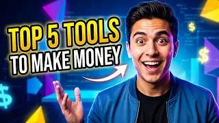 Thumbnail: Top 5 tools to make money with AI || how to make money  with  AI  || Ways to Make Money From Home