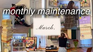 Thumbnail: let’s close out the month | project pan, deep cleaning, beauty maintenance (reset for march)