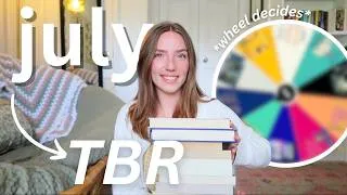 Thumbnail: tbr wheel picks my JULY reads 🌊⛵️📖 | new releases, five star predictions, rereads, & more! 📚
