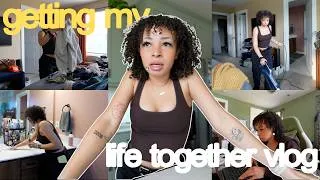 Thumbnail: waking up at 7am to be productive 🌤️ cleaning, behind the scenes & more