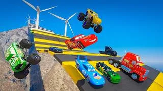 Thumbnail: Cars Challenge McQueen & Friends Truck Mack Gale The King Storm Chick Hicks Monster Truck Cruz