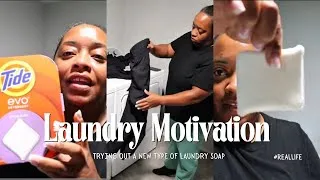 Thumbnail: Laundry motivation / trying out a new detergent / I don’t know about this 