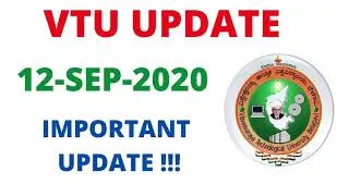 Thumbnail: VTU UPDATE | vtu update today 12-SEP-2020
