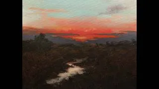 Thumbnail: Let me show you how to paint this deep red sunset in under 30 mins