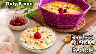 Thumbnail: Won 1st Prize in 5 Min Fireless Cooking Recipes for Competition soft Tasty Zero Sugar Fruit Custard 