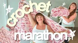 Thumbnail: how long does it actually take to crochet a blanket?🧶🕰️