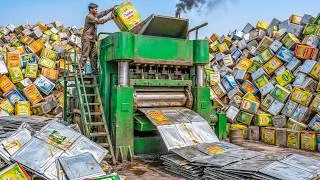 Thumbnail: Incredible Recycling Process of Old Oil Tin into Making Conical Measure for Petrol Pump