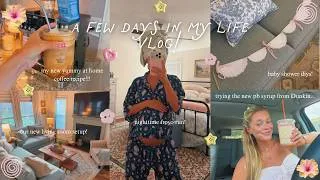 Thumbnail: A FEW DAYS IN MY LIFE VLOG! trying Dunkin's pb coffee, new living room setup, and baby shower DIY!