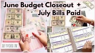 Thumbnail: $500 Cash Envelope Stuffing | UNSTUFFING BILLS BINDER TO PAY JULY BILLS | June Budget Closeout