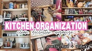 Thumbnail: *NEW* 2025 KITCHEN ORGANIZATION ON A BUDGET | clean, declutter, organize | grocery haul + restock