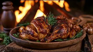 Thumbnail: SERBIAN STUFFED CHICKEN Over Fire! 🍗🇷🇸 Primitive Cooking