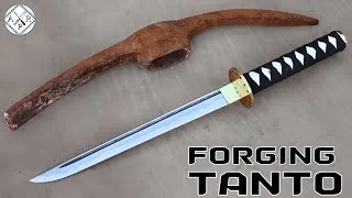 Thumbnail: Forging O TANTO out of Rusty Iron PICKAXE