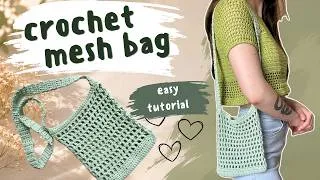 Thumbnail: Easy Crochet Mesh Bag | Step-by-Step Tutorial for Beginners