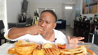 Thumbnail: I try SEAFOOD from a FOOD TRUCK! LETS TALK and eat a very messy Mukbang Crab Boil | Alonzo Lerone
