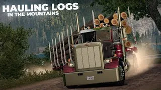 Thumbnail: Hauling Logs in the Mountains - Peterbilt 359 Long Hood - Detroit Diesel 71 - ATS 1.49