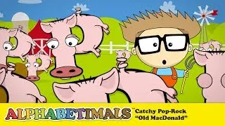 Thumbnail: Old MacDonald "EIEIO" Song Remix - Dog, Duck, Horse, Cow, Pig & Sheep | Alphabetimals.com