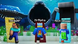 Thumbnail: POOR Vs RICH Scary Sea Monsters Stair Challenge In Minecraft