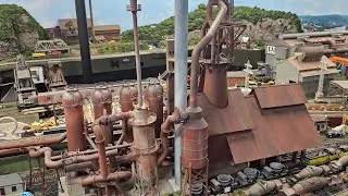 Thumbnail:  Some new work on Dave Moltrup's HO scale steel mill railroad ! A full layout revisit comming soon !