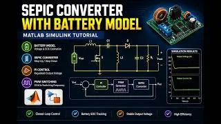 Thumbnail: 🔋 Master Closed-Loop SEPIC Converters with Custom Battery Modeling in Simulink!