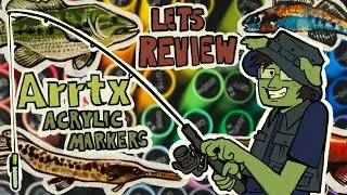 Thumbnail: Drawing some COOL FISH+ Arrtx acrylic marker review!