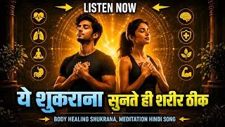 Thumbnail: 108 बार सुनो 🎧 शरीर खुद ठीक होने लगेगा ❤️‍🩹 Body Healing Shukrana Meditation Hindi 😇🙏🏻