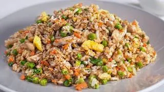 Thumbnail: Better Than Takeout CHICKEN FRIED RICE - NO WOK, No Mushy Rice