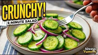 Thumbnail: 🥒 Easy 5-Minute Cucumber Salad Recipe | Healthy Side Dish